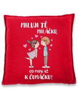 Polštářek Miluji tě -  ideální dárek pro zamilované k Valentýnu