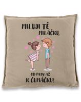 Polštářek Miluji tě -  ideální dárek pro zamilované k Valentýnu