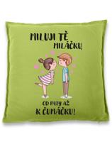 Polštářek Miluji tě -  ideální dárek pro zamilované k Valentýnu