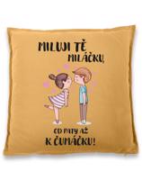 Polštářek Miluji tě -  ideální dárek pro zamilované k Valentýnu
