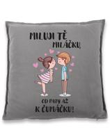 Polštářek Miluji tě -  ideální dárek pro zamilované k Valentýnu