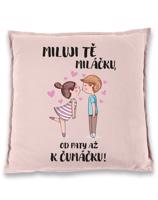 Polštářek Miluji tě -  ideální dárek pro zamilované k Valentýnu