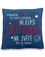 Polštářek pro učitelku s nápisem "Nejlepší učitelka" - dárek pro učitelku