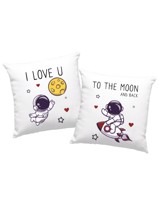 Polštářky pro zamilované k Valentýnu - I love u to the moon and back