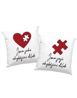 Polštářky pro zamilované k Valentýnu - Srdíčko a chybějící dílek