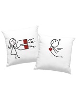 Polštářky pro zamilované - Láska magnet - dárek na Valentýna