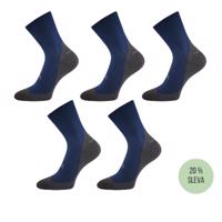 PONOŽKY ANATOMICKY TVAROVANÉ BAREFOOTAN FROTÉ tmavě modré 5 kusů