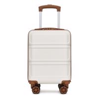 Příruční ABS+PC kufr s odnímatelnými kolečky Kono 22L - béžový - 45x30x20 cm