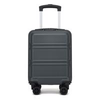 Příruční ABS+PC kufr s odnímatelnými kolečky Kono 22L - šedý - 45x30x20 cm