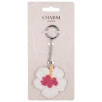 Přívěsek na kabelku Charm London Bali - flower - béžový