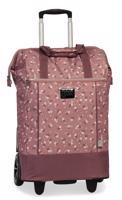 PUNTA nákupní taška na kolečkách s výsuvnou rukojetí - 40L - růžová květinová