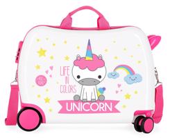 Roll Road Dětský kufřík na kolečkách - odražedlo - Unicorn