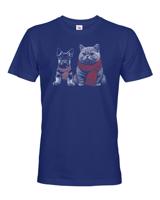 Roztomilé pánské tričko s potiskem pejska a kočky - skvělé dětské tričko