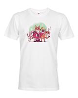 Roztomilé vánoční tričko s potiskem Lišky - skvělé vánoční tričko