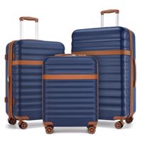 Sada 3 cestovních ABS+PC kufrů Kono 33L/57L/87L - navy