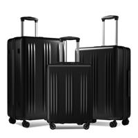 Sada 3 cestovních kufrů Premium ABS+PC KONO - černá