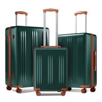 Sada 3 cestovních kufrů Premium ABS+PC KONO - zelená