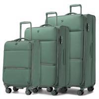 Sada 3 lehkých softshellových kufrů Kono 32/76,5/112 L - zelená