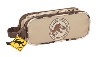 SAFTA Dvoukomorový penál JURASSIC WORLD ,,Dominion,, 21cm - khaki