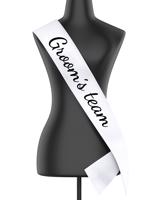 Šerpa s nápisem Groom´s team - kvalitní tisk