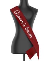 Šerpa s nápisem Groom´s team - kvalitní tisk