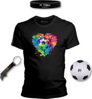 Set Football Fanatics - Pánské černé tričko Love Football