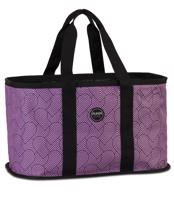 Skládací nákupní košík Punta Easy 46x27x28, 34 L - srdíčka lila