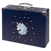 Skládací školní kufřík BAAGL Unicorn Gold s kováním