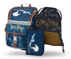 Školní 3 set - aktovka, penál, sáček Baagl Zippy Harry Potter Bradavice - 18 L