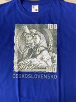 Skvělé pánské retro triko s potiskem 100 Kč Československo