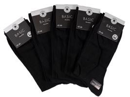 Star Socks Bavlněné ponožky SET 5 - pánské černé Velikost: 39-42