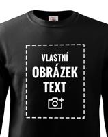 Stylová pánská mikina bez kapuce s vlastním potiskem - doručení již do 24 h