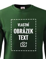 Stylová pánská mikina bez kapuce s vlastním potiskem - doručení již do 24 h