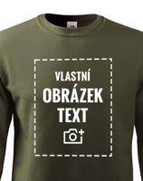 Stylová pánská mikina bez kapuce s vlastním potiskem - doručení již do 24 h