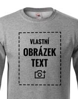 Stylová pánská mikina bez kapuce s vlastním potiskem - doručení již do 24 h