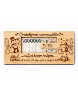 Svatební obálka na peníze Milión korun - vtipný a originální dar pro novomanžele