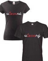 Svatební párová trička s potiskem Ulovená/Ulovený - dárek pro novomanžele