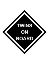 Těhotenské tričko s motivem Twins on board - dvojčátka