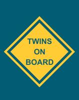 Těhotenské tričko s motivem Twins on board - dvojčátka