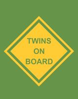 Těhotenské tričko s motivem Twins on board - dvojčátka