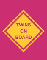 Těhotenské tričko s motivem Twins on board - dvojčátka