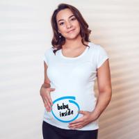 Těhotenské tričko s vtipným motivem Baby inside