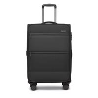 Textilní rozšířitelný kufr British Traveller 74 L - černý