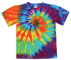 Tie Dye unisex batikované tričko - Swirl Rainbow Velikost: XXXL 10-100100