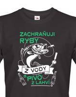 tipné rybářské tričko Zachraňuji ryby z vody - dárek k narozeninám
