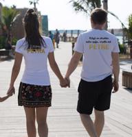 Trička pro páry Když se ztratím, vraťte mě "VAŠE JMÉNO"