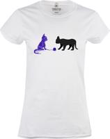 Tričko bílé dámské Klárka - Kočky