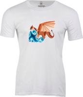 Tričko bílé pánské Klárka - Drak