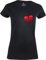 Tričko černé dámské Klárka - Srdce