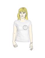 Tričko dámské bílé JL10 - Černý emblém